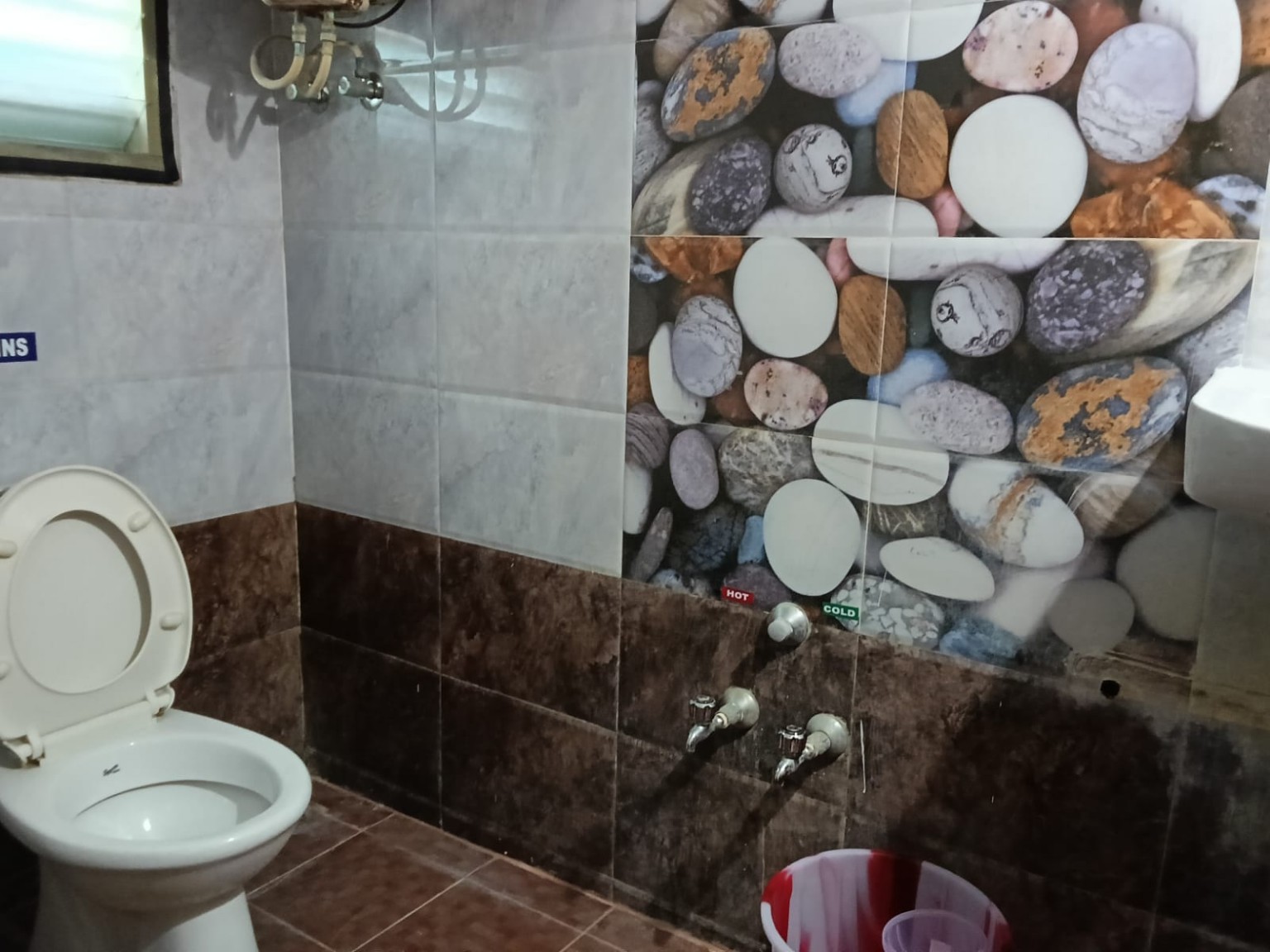 Washroom area at Veena Ladies PG